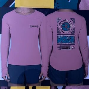 Reel Life Fitted Pink Long Sleeve UV T-Shirt